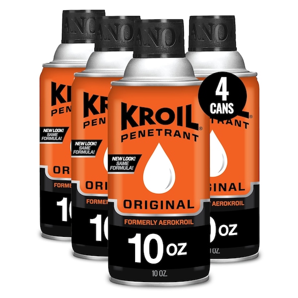 10 Oz. Penetrant Original (aka AeroKroil), Penetrating Oil Aerosol, Penetrant, Multipurpose, 4PK
